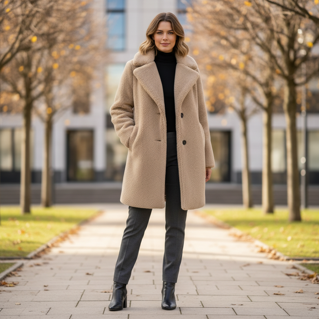 Teddy Coat Rita | Vinterkappa i fuskpäls för kvinnor