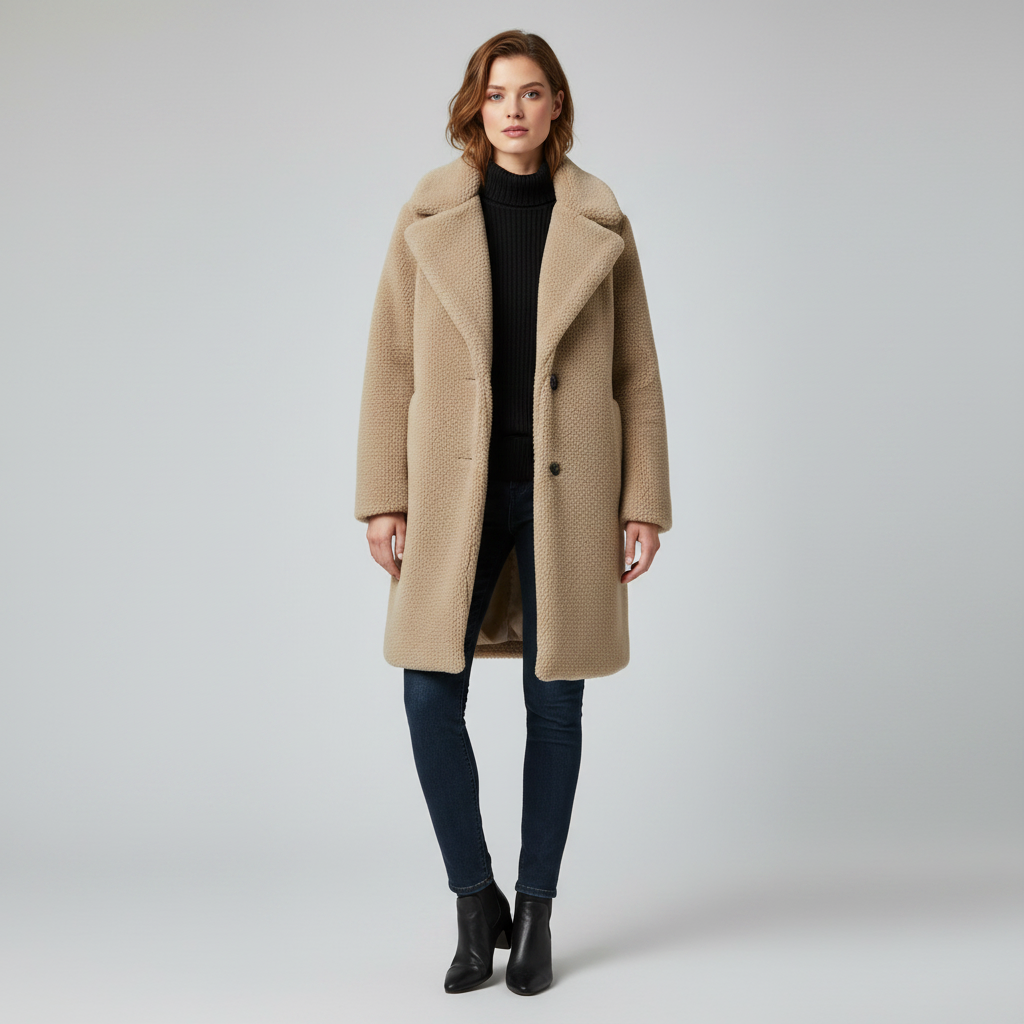 Teddy Coat Rita | Vinterkappa i fuskpäls för kvinnor