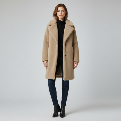 Teddy Coat Rita | Vinterkappa i fuskpäls för kvinnor