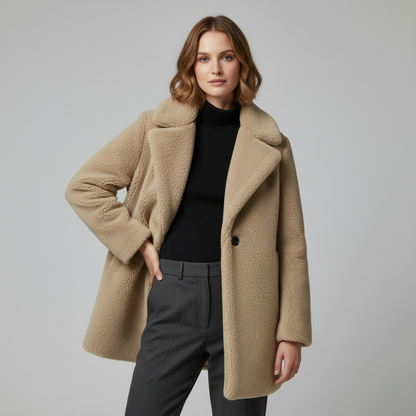 Teddy Coat Rita | Vinterkappa i fuskpäls för kvinnor