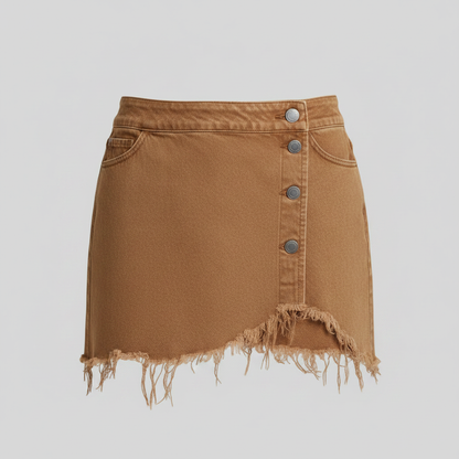 Kamelkjol med Shorts | Vintageinspirerad Denim Mini Kjol