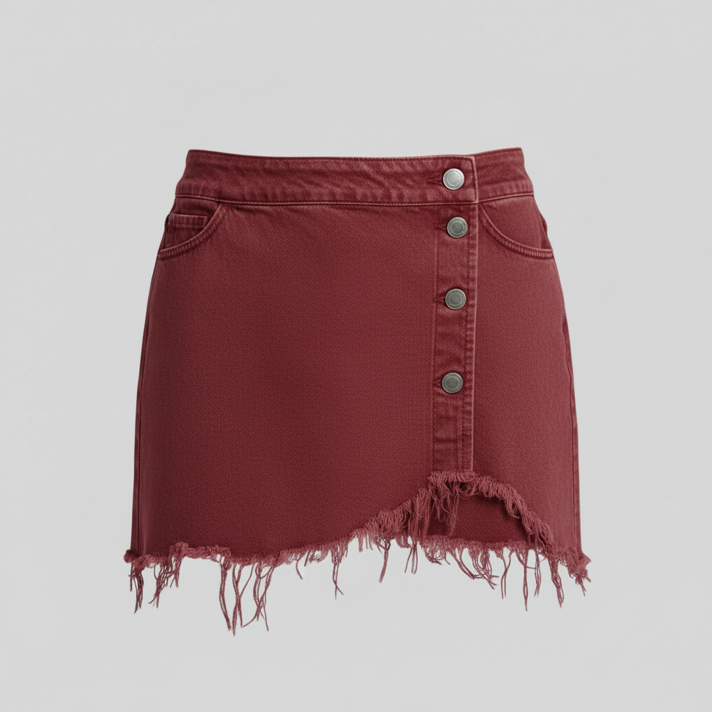Kamelkjol med Shorts | Vintageinspirerad Denim Mini Kjol