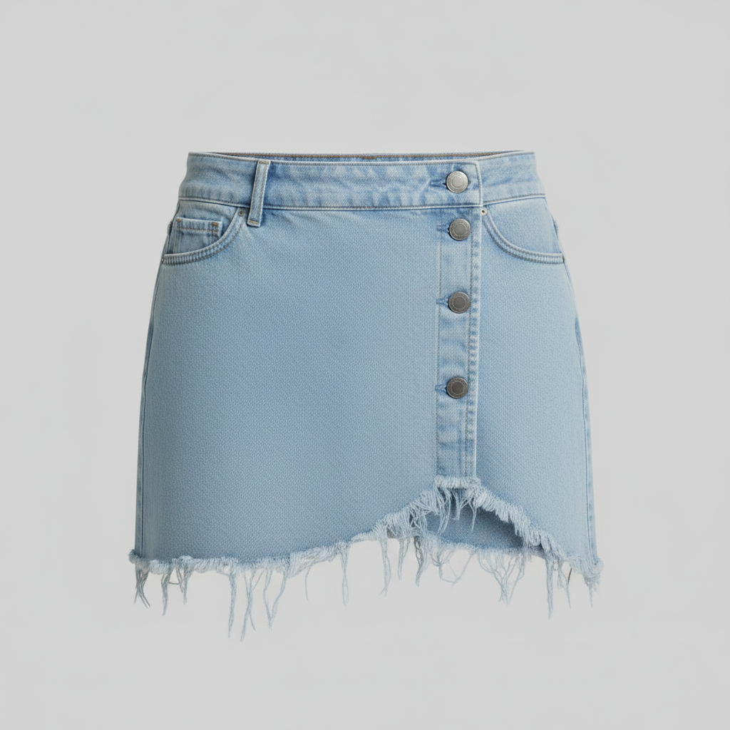 Kamelkjol med Shorts | Vintageinspirerad Denim Mini Kjol