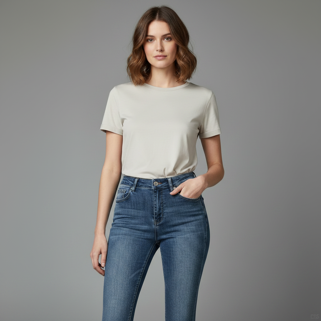 Nova Skinny Fit Jeans Dam Blå | Vintagetvättad Denim