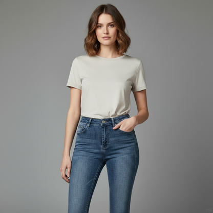 Nova Skinny Fit Jeans Dam Blå | Vintagetvättad Denim