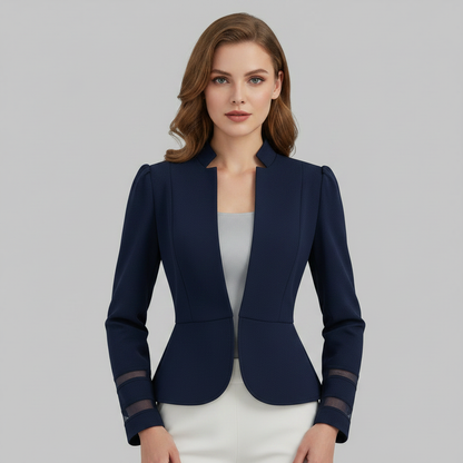 Peplum Blazer Slim Fit med Strukturerade Axlar för Kvinnor