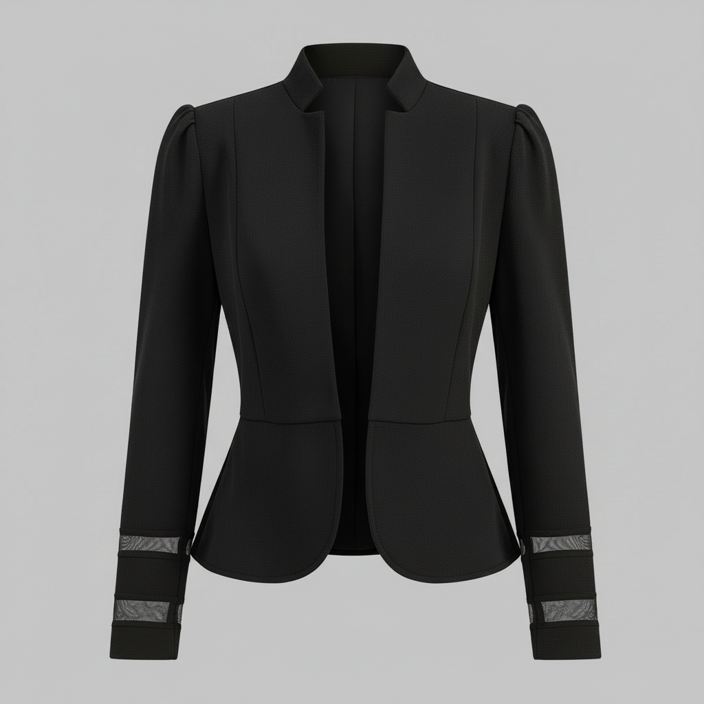 Peplum Blazer Slim Fit med Strukturerade Axlar för Kvinnor