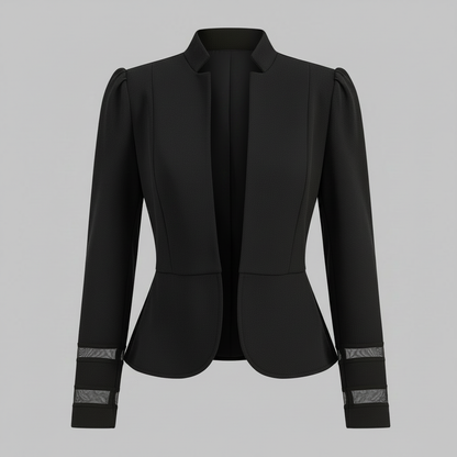 Peplum Blazer Slim Fit med Strukturerade Axlar för Kvinnor