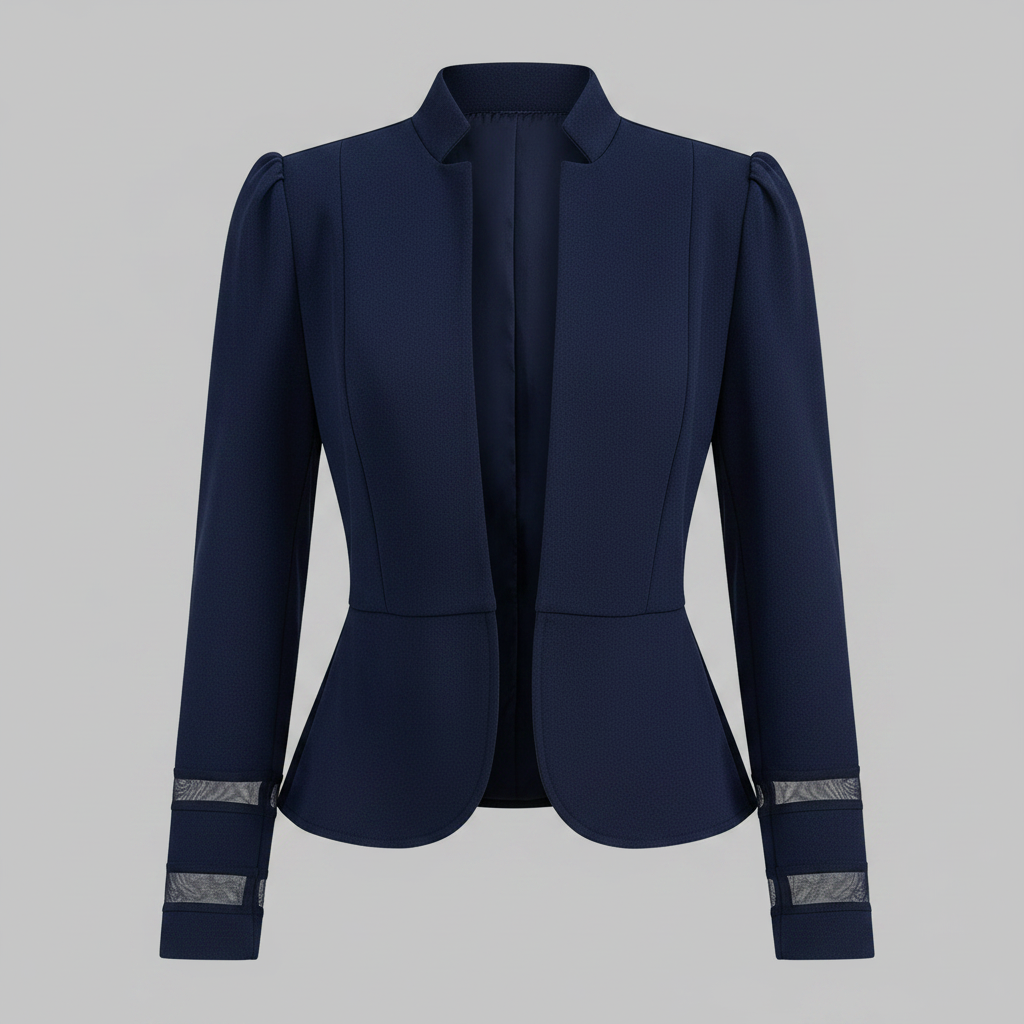 Peplum Blazer Slim Fit med Strukturerade Axlar för Kvinnor