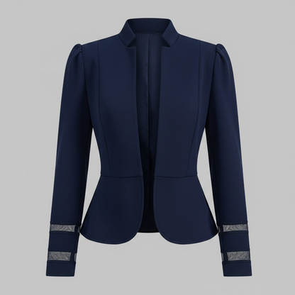 Peplum Blazer Slim Fit med Strukturerade Axlar för Kvinnor