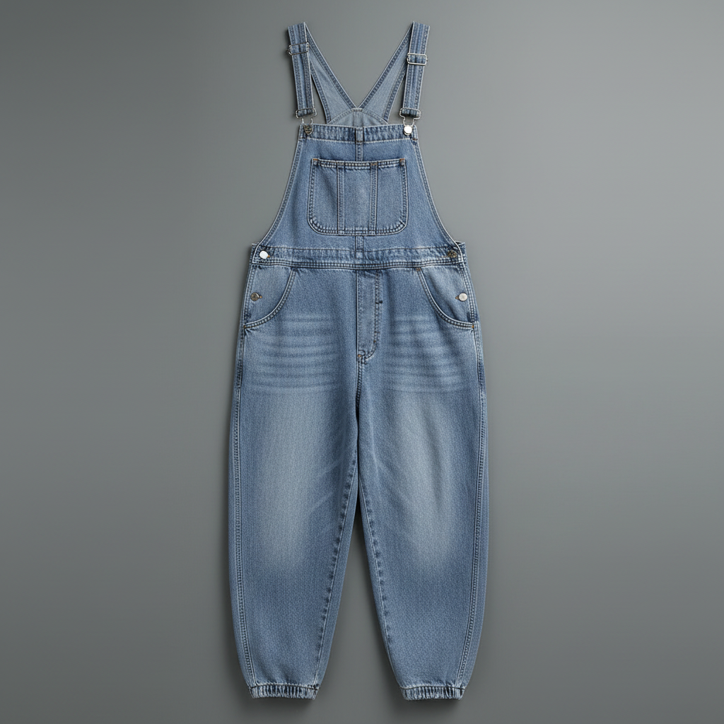 Retro tvättade overaller för kvinnor | Casual Loose Fit