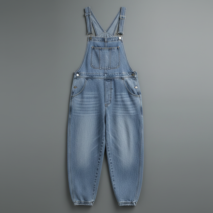 Retro tvättade overaller för kvinnor | Casual Loose Fit