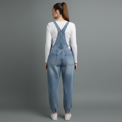 Retro tvättade overaller för kvinnor | Casual Loose Fit