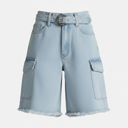 Jeansshorts Retro | Lösa Damshorts med Fickor