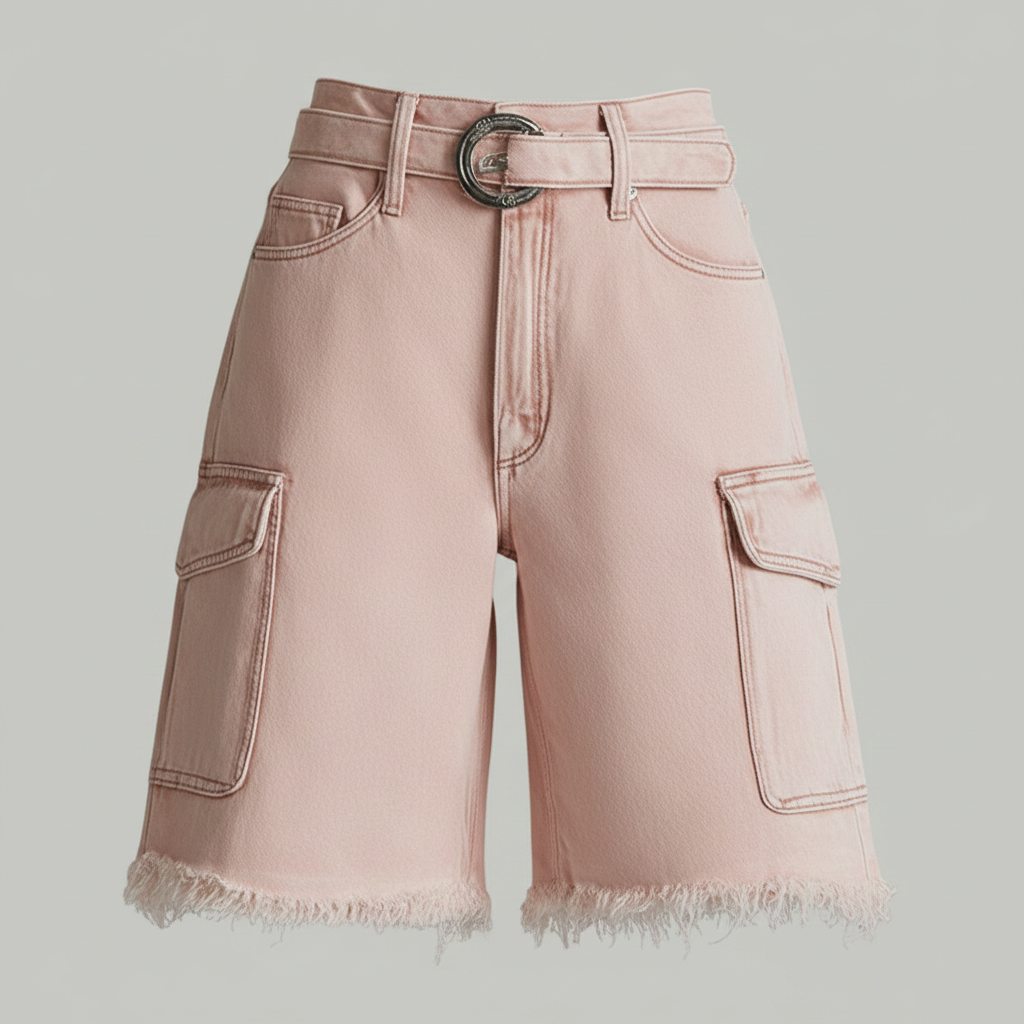 Jeansshorts Retro | Lösa Damshorts med Fickor