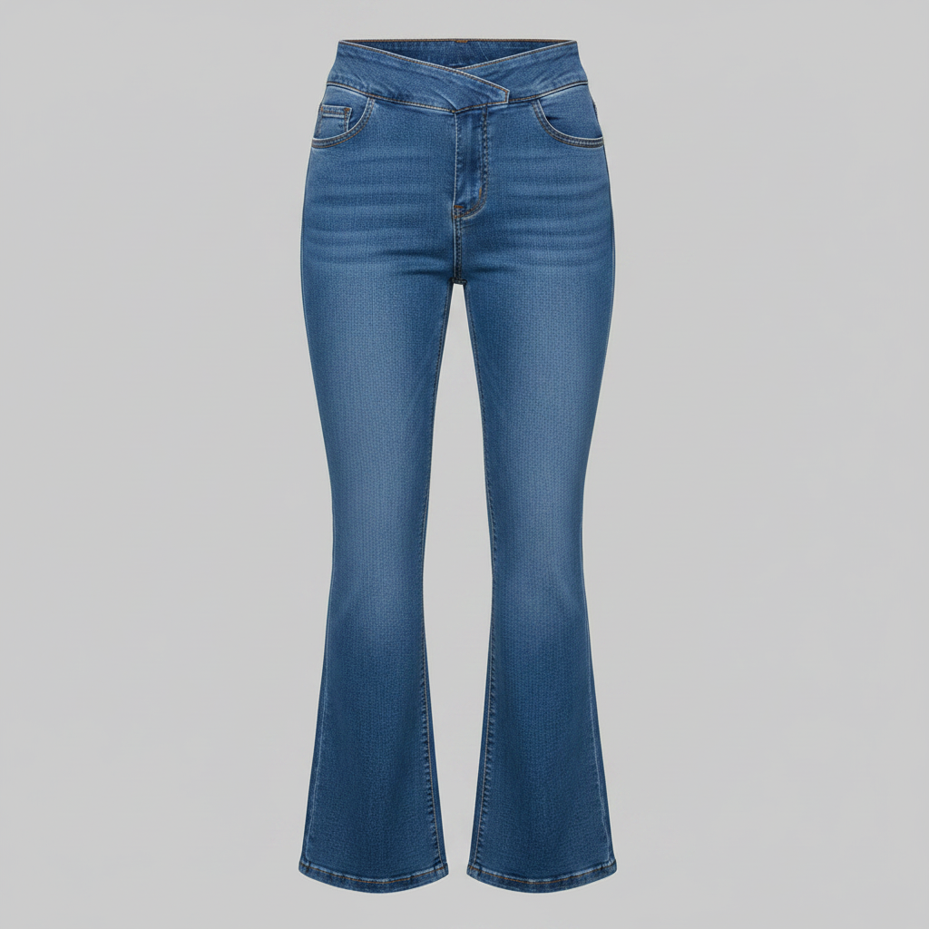 Helena | Damjeans med hög midja och utsvängda detaljer