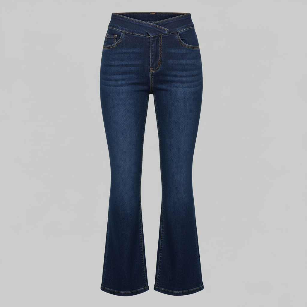 Helena | Damjeans med hög midja och utsvängda detaljer