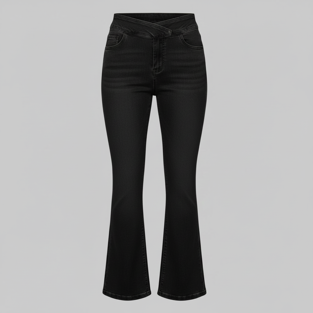 Helena | Damjeans med hög midja och utsvängda detaljer