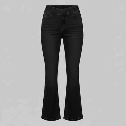 Helena | Damjeans med hög midja och utsvängda detaljer